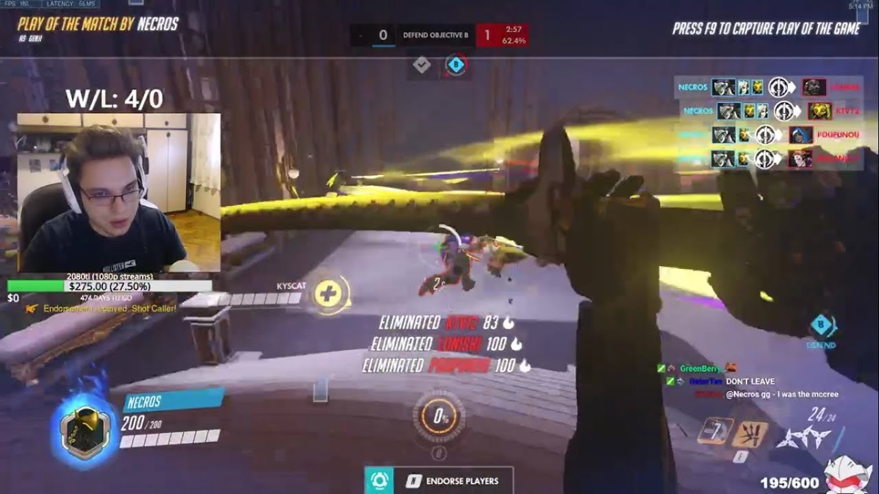 Самый быстрый некромант в Overwatch, демонстрирующий свои потрясающие игровые навыки -Лучший моме...