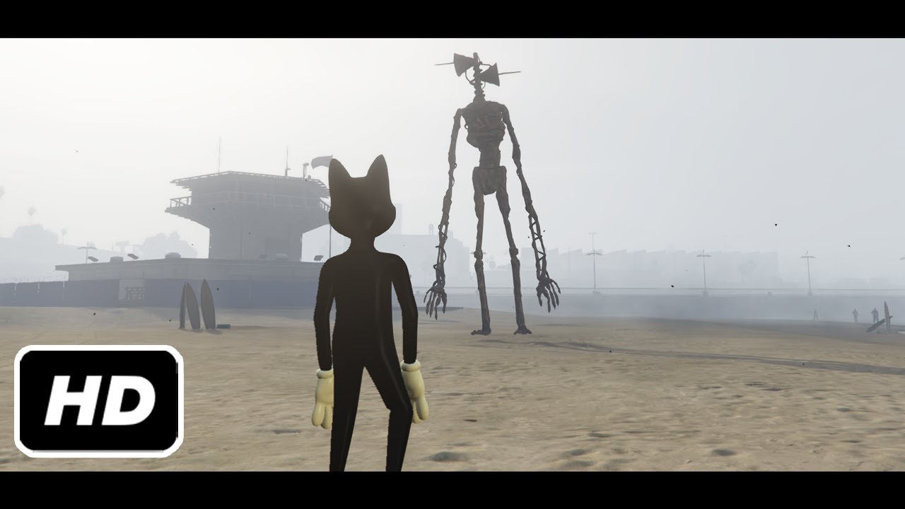 CARTOON CAT AND SIREN HEAD IN GTA 5 (THE MOVIE)