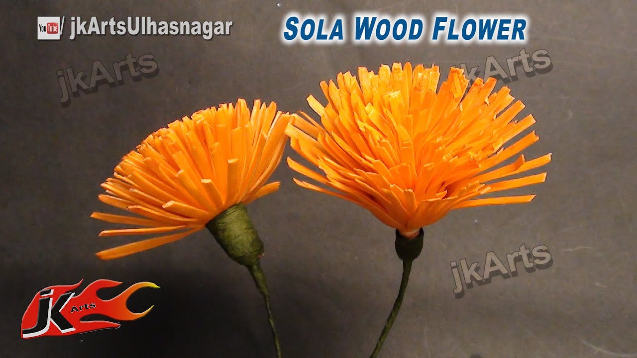 DIY  Sola Wood Flower making | How to Make  | JK Arts 620