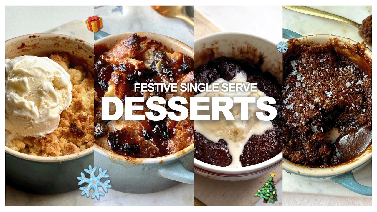 6 Easy Festive Desserts FOR ONE | Single-Serve Christmas Treats🎄