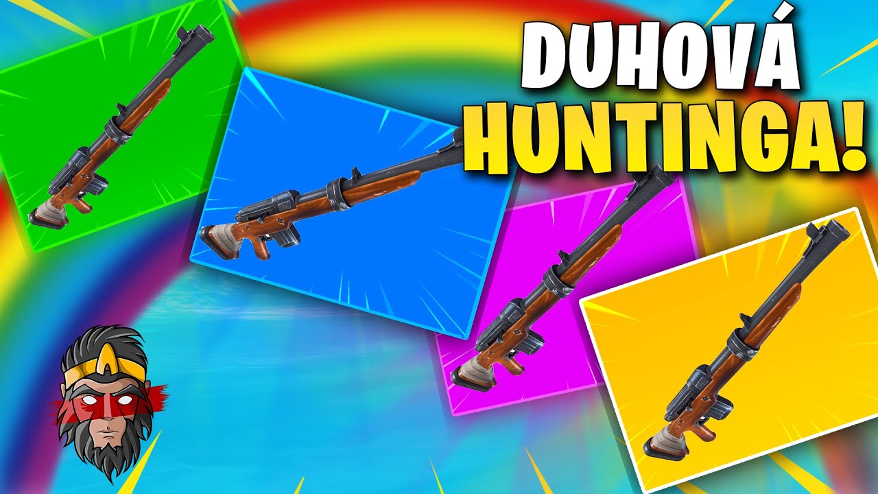 *CHALLENGE* DUHOVÁ HUNTING RIFLE VE FORTNITE!!🌈