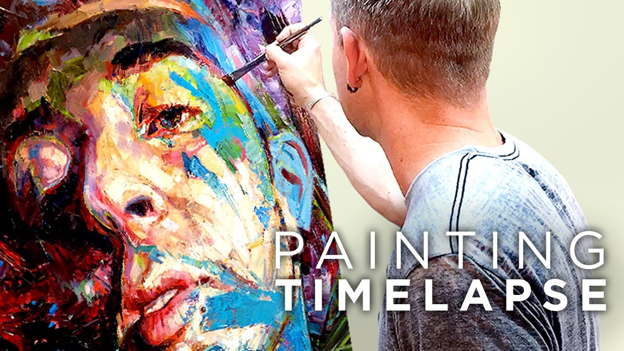 Process Time Lapse | Expressive Oil Painting Male Portrait
