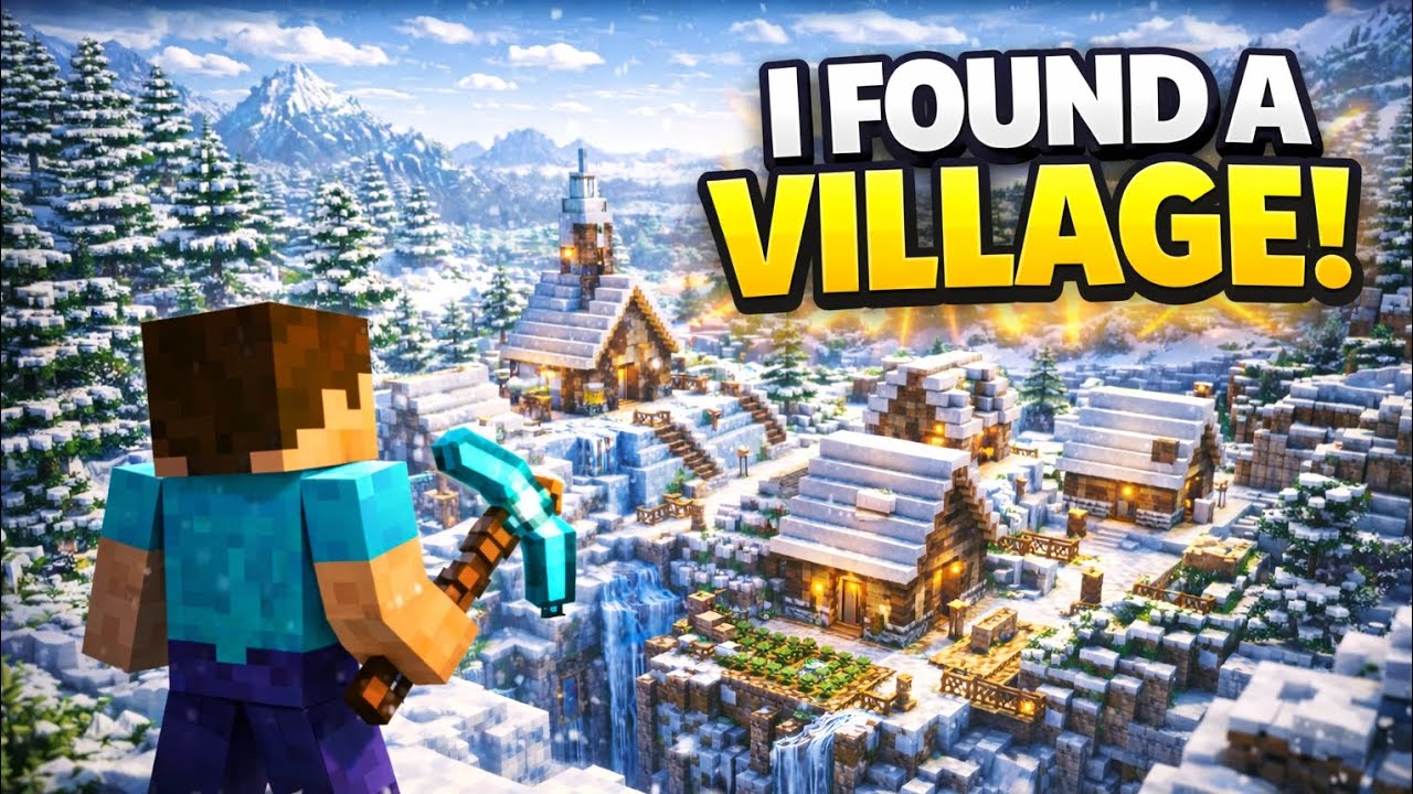 I FOUND A SNOW VILLAGE! 🥶 | Minecraft Survival Episode 1 (Hindi)
