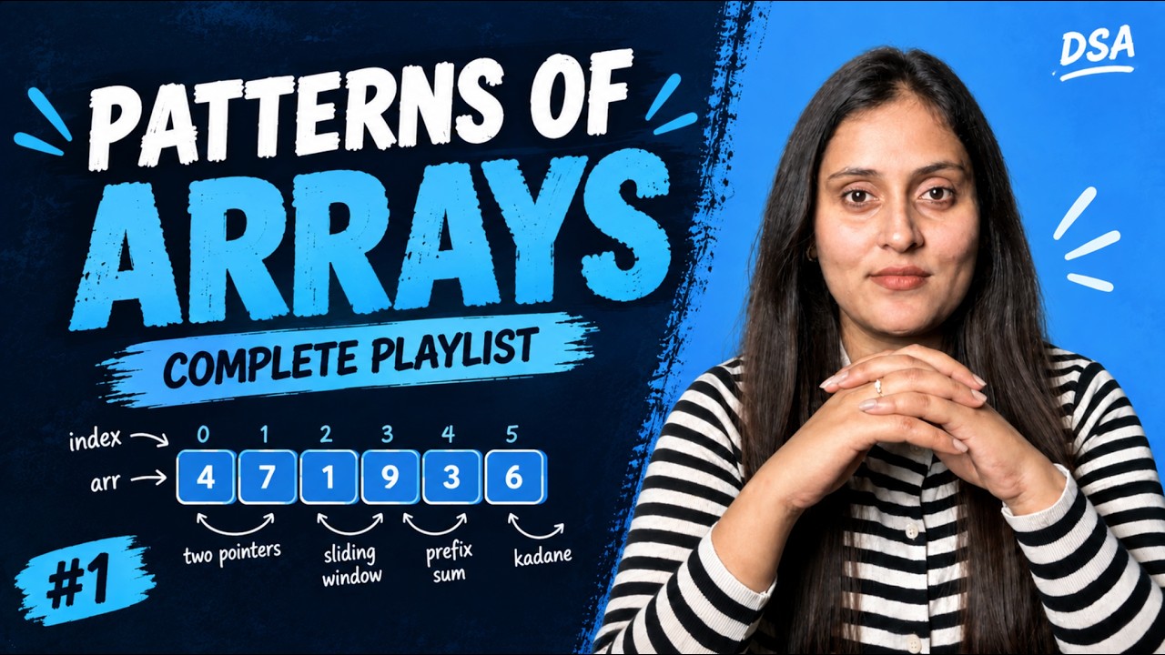 Array Patterns | All 4 must-know patterns for interviews 💯