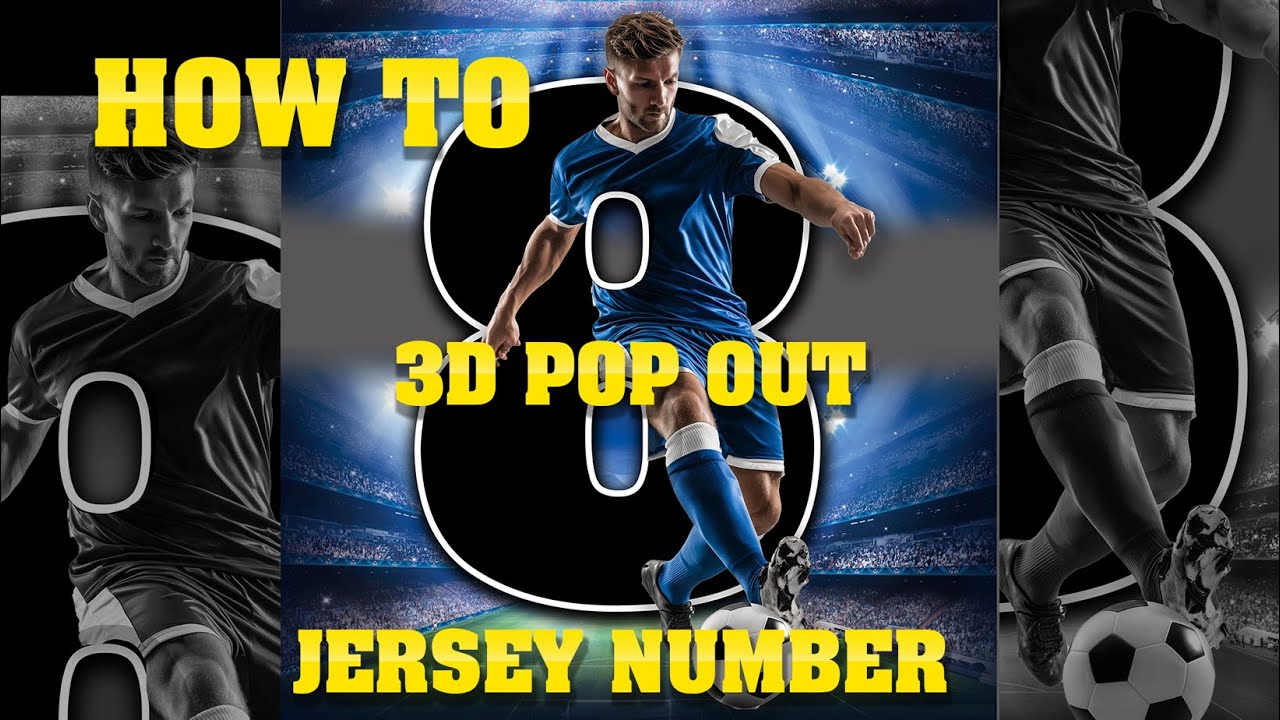 Easiest 3D Jersey Number Pop Out in Photoshop (2025 Method) | Quick & Trending Tutorial ⚡
