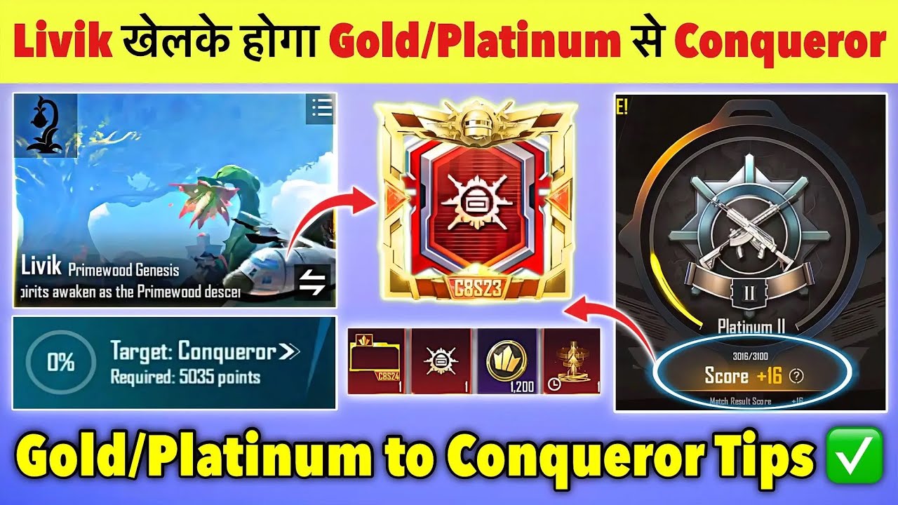 🇮🇳DAY 1 - HOW TO REACH CONQUEROR IN LIVIK MAP🔥| LIVIK CONQUEROR RANKPUSH TIPS & TRICKS ✅