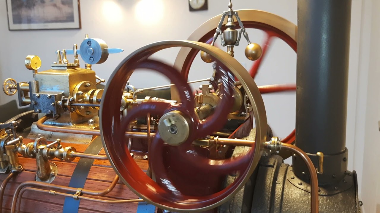 portable steam engine from 1883, Lokomobile als Modell von 1883.
