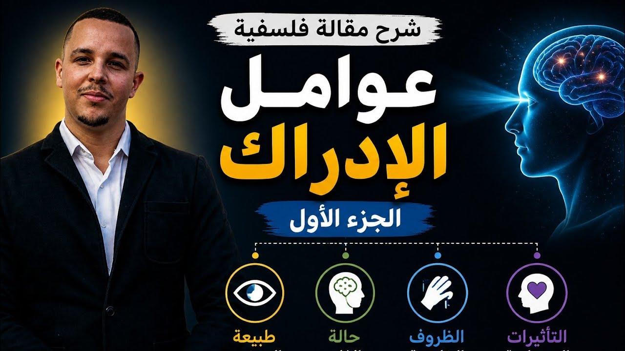 عوامل الادراك بطريقة المخططات الذكية وباحترافية.شعبة آداب وفلسفة 