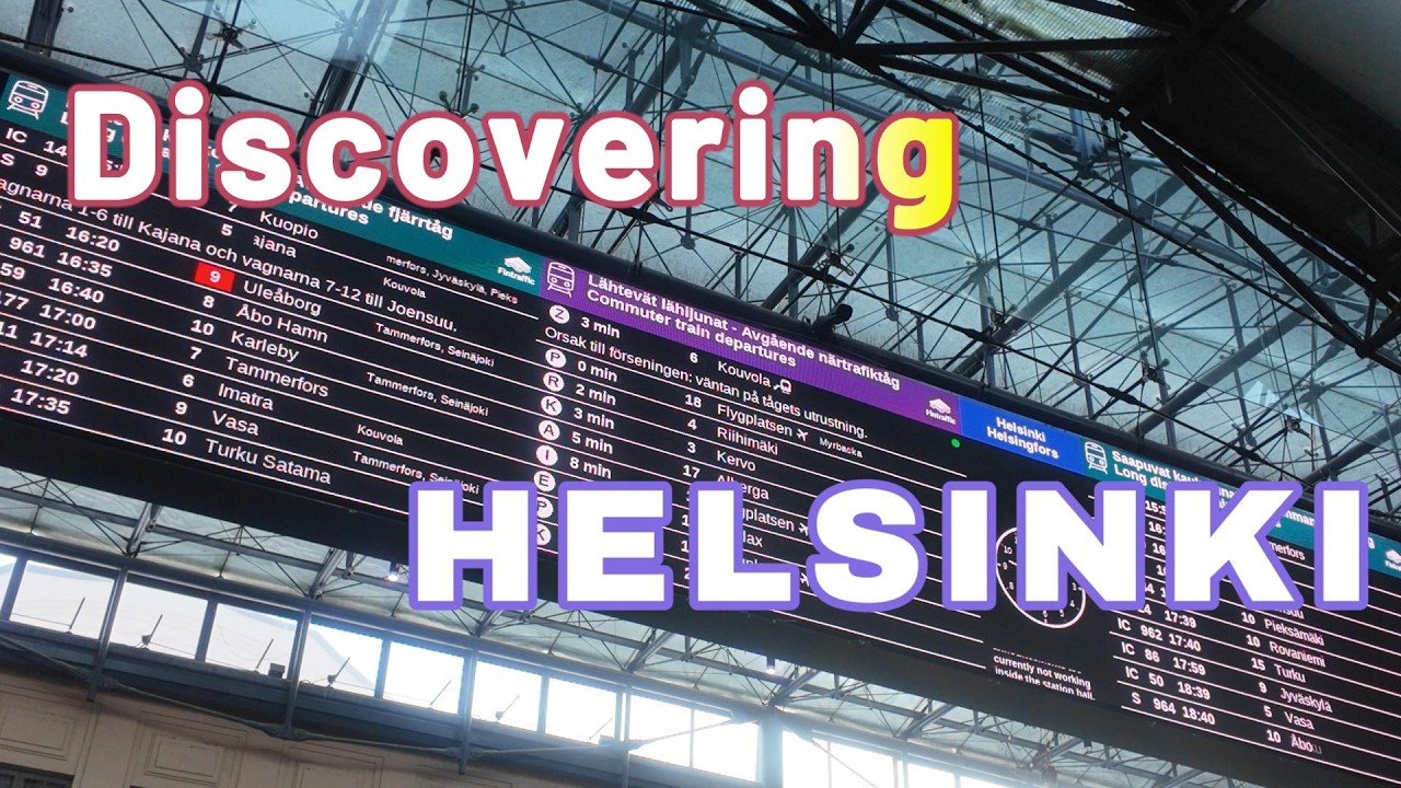 Taking the Train in Finland: Helsinki Airport to Central Station I Springs season I Silent Vlog
