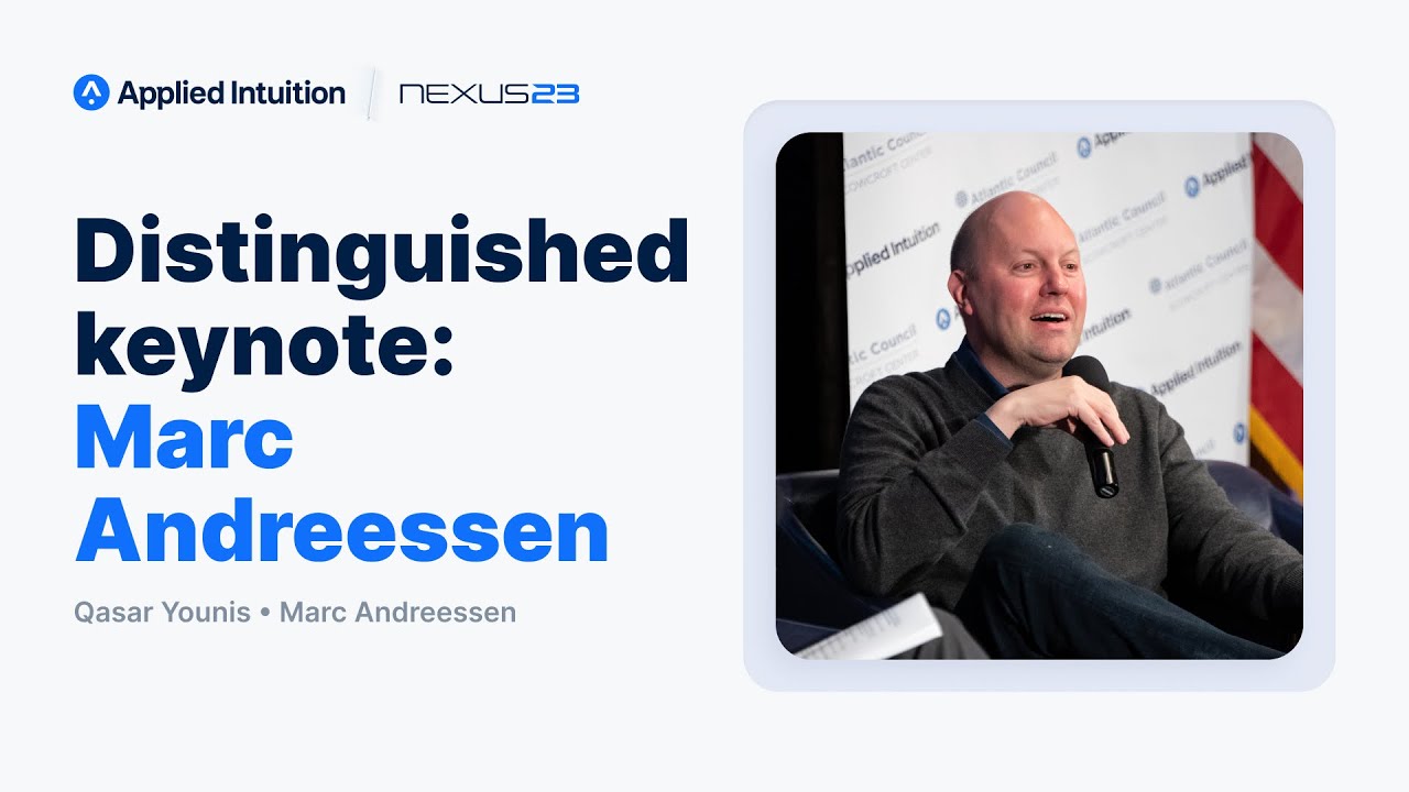 Venture capital keynote: Marc Andreessen