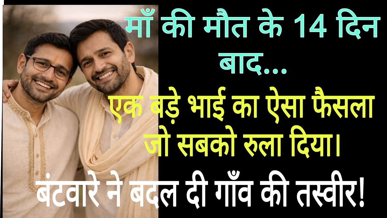 hindivoice-42।माँ की मौत के 14 दिन बाद.। एक बड़े भाई का ऐसा फैसला जो सबको रुला दिया। बंटवारे ने बदली?