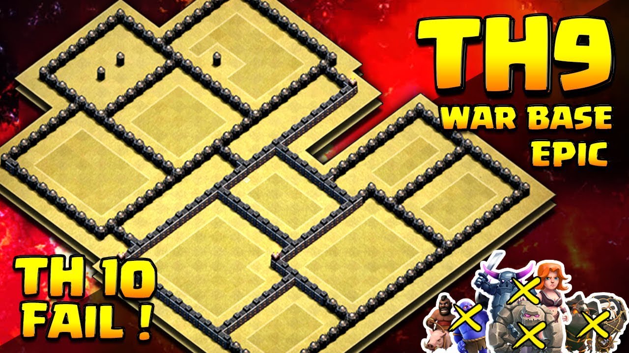 TH9 Anti 2 Star War Base *Unbeatable* Anti Everything | Clash Of Clans