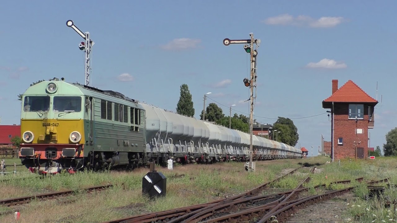 SU46-047 z pudernicami na D29-14 || Głog&oacute;w - Żary