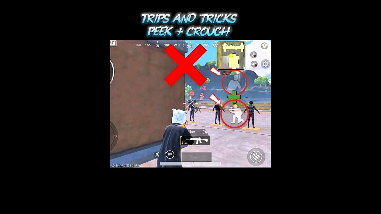 BGMI Hidden Movement Trick😱 | Peek + Crouch Combo 
