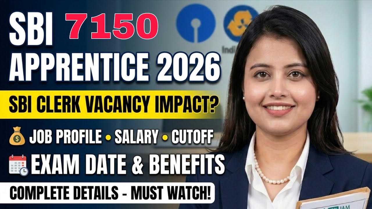 🥳SBI Apprentice 2026 Notification | 📢 SBI APPRENTICE Notification 2026 | SBI CLERK Notification 2026