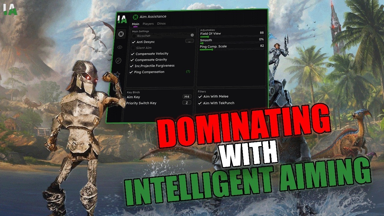 Dominating using INTELLIGENT AIMING (Ark Ascended)