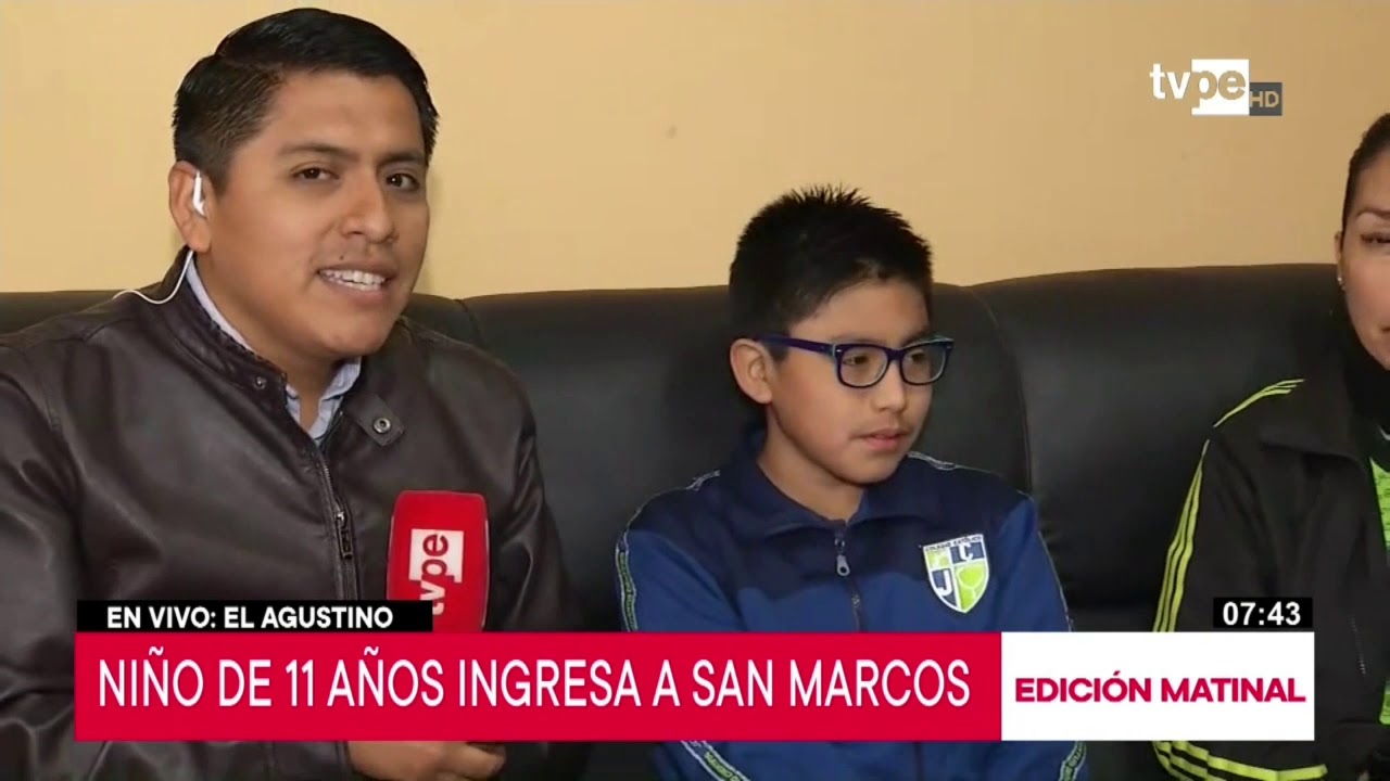 Niño que ingresó a UNMSM: “Si quieren logran sus objetivos esfuércense y estudien”