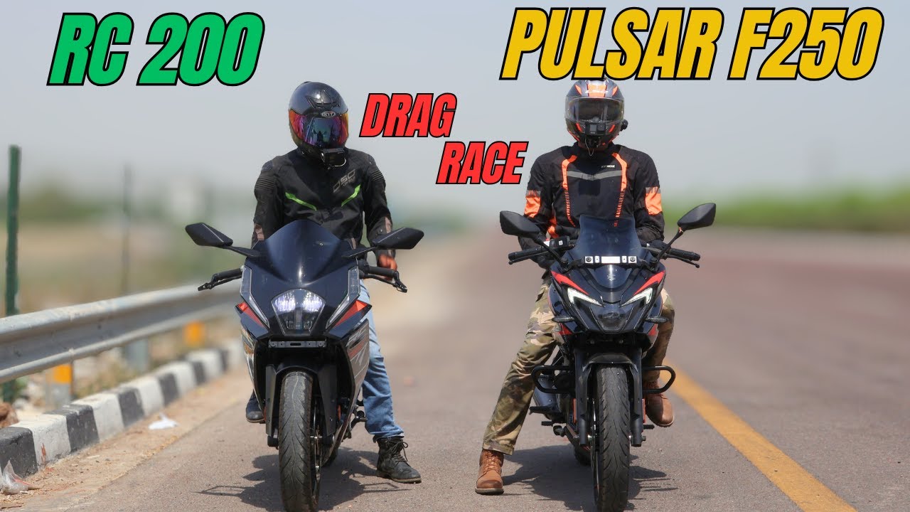 New Pulsar F250 vs KTM RC200 Drag Race