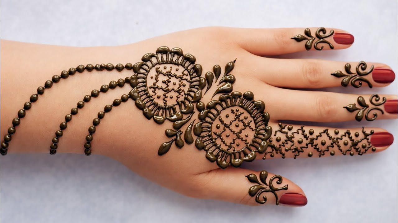 Trending Mehndi 2026 | Beautiful Hand Design | Easy and stylish mehndi design ✨️ #mehndidesign 