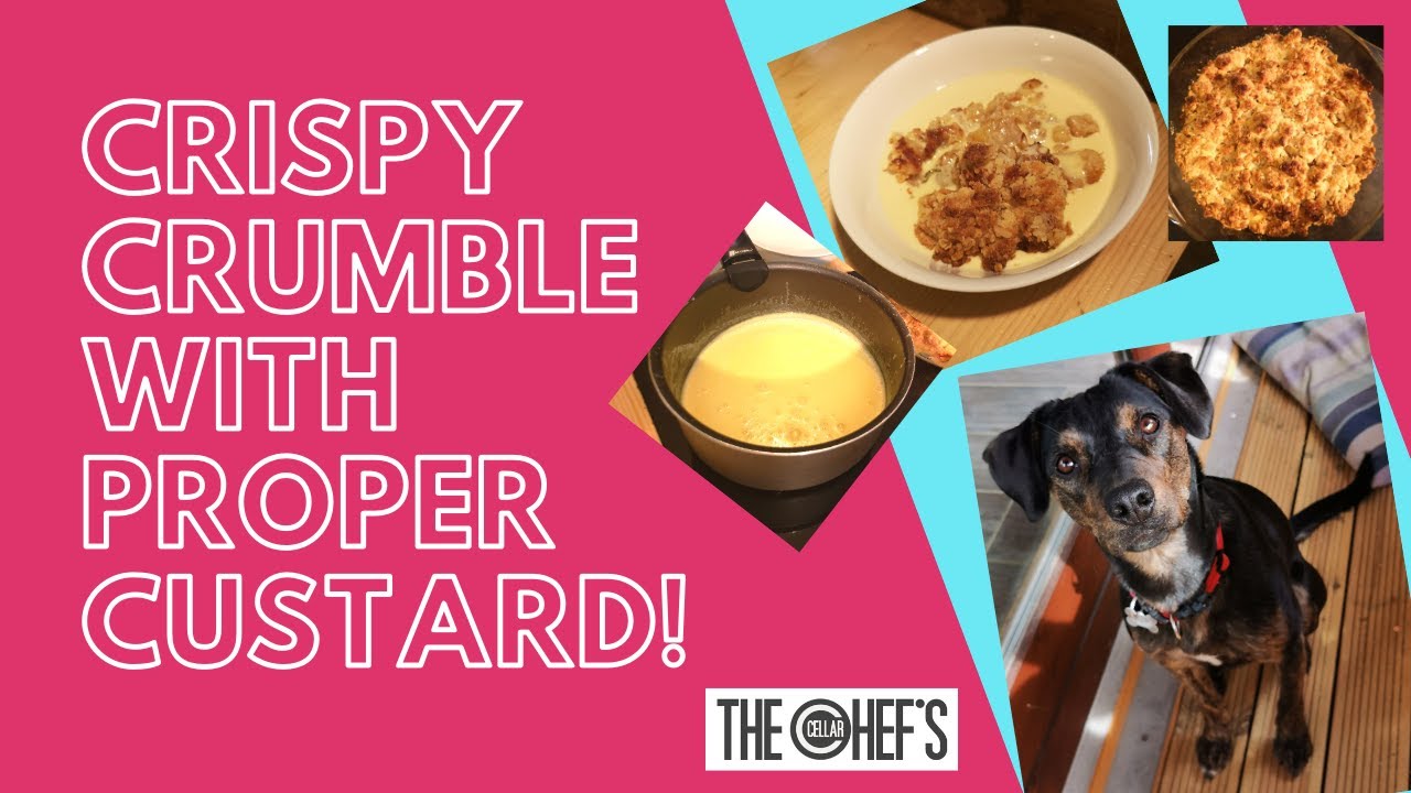 Quick Crispy Apple & Banana Crumble with Proper Custard!