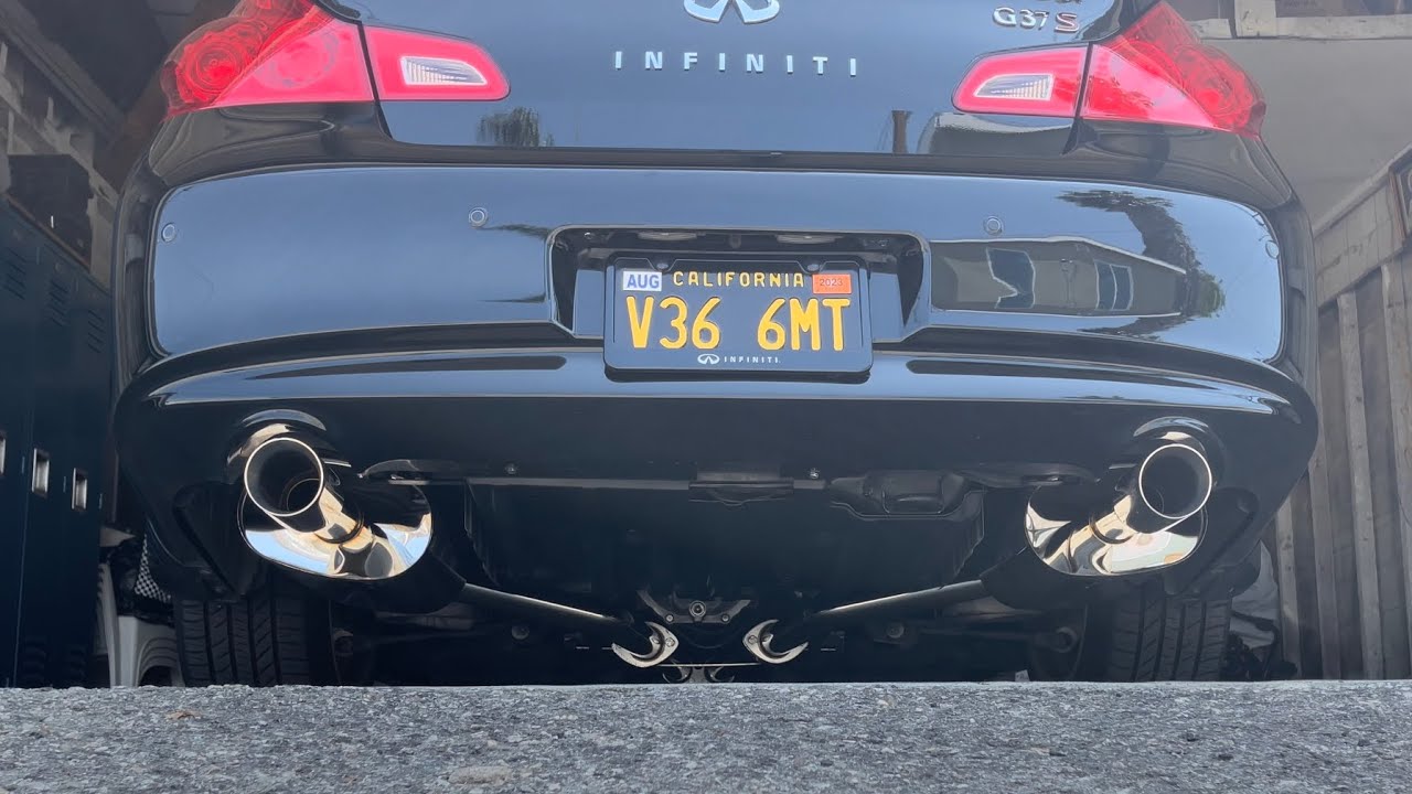 J2 Engineering Full CatBack Exhaust Install on INFINITI G37s Sedan (Before and After Sound Clips)