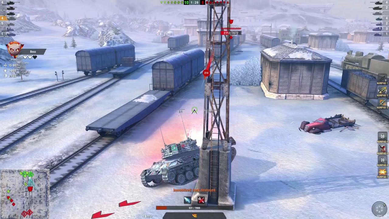 Close Battle #wotblitz #gaming #shorts