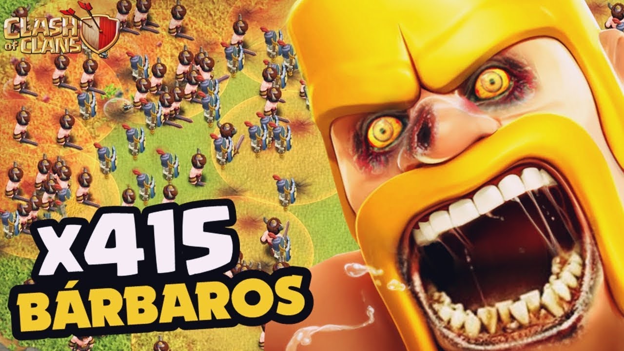 RECORDE INSANO! 415 BÁRBAROS EM 1 ATAQUE! CELULAR PEGOU FOGO! CLASH OF CLANS