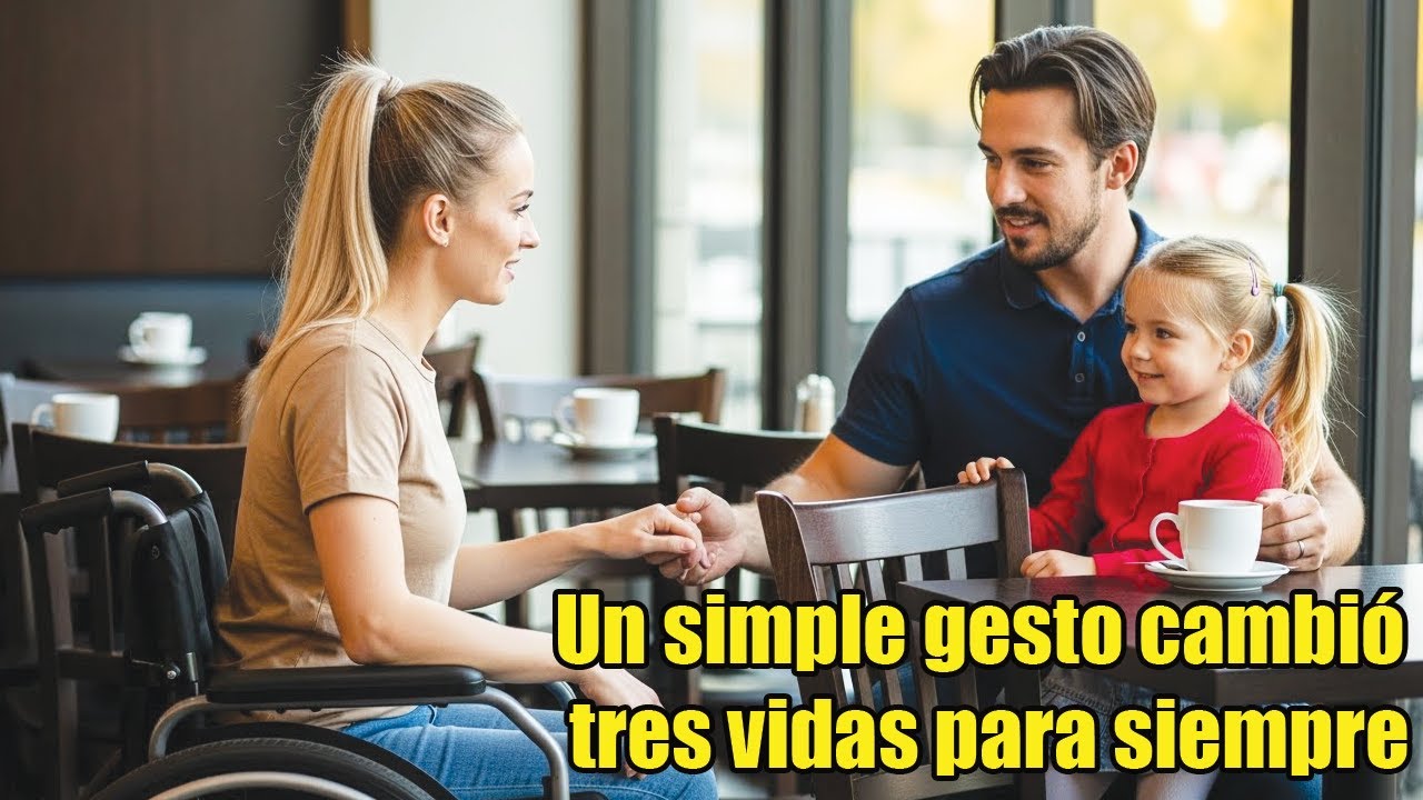 ¿Puedo compartir esta mesa?”, preguntó la chica paralizada al padre soltero… y entonces él dijo
