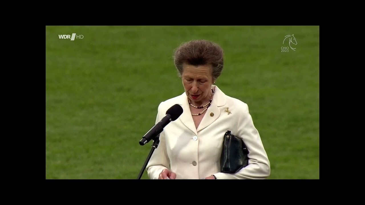 Princess Anne at the opening ceremony of CHIO Aachen 2023