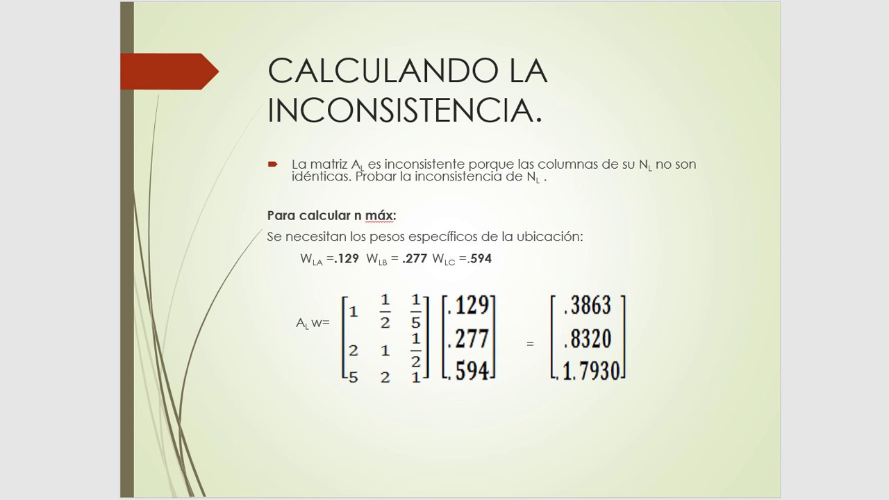 Analisis de consistencia AHP