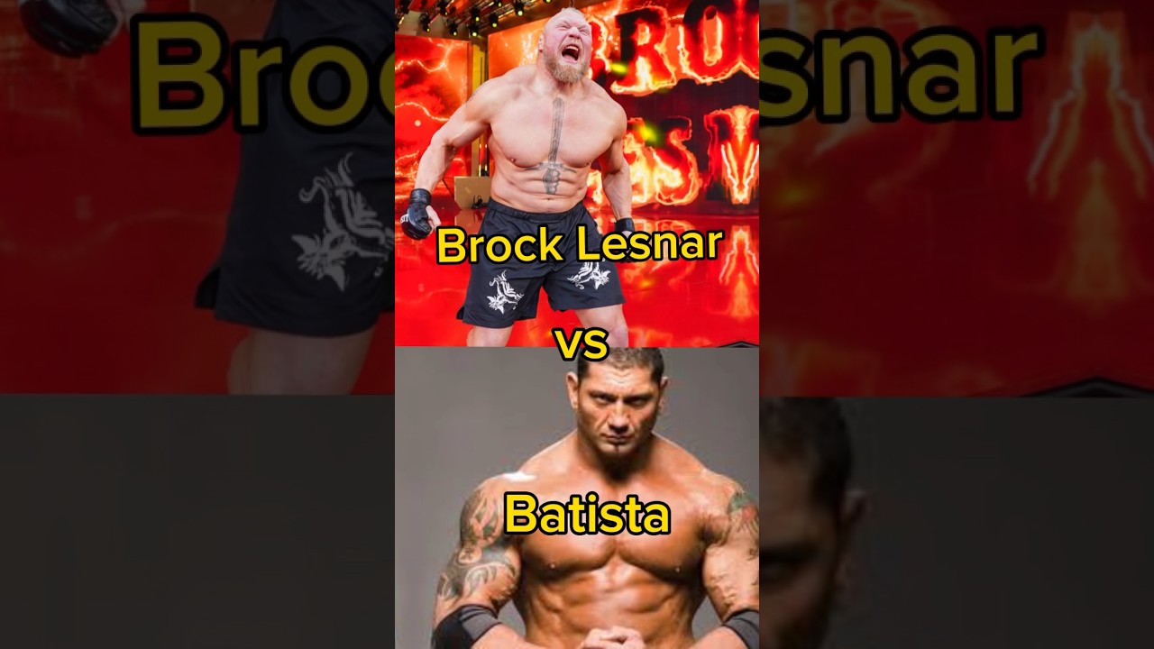 Brock Lesnar vs Batista #shorts #wwe #brocklesnar #batista