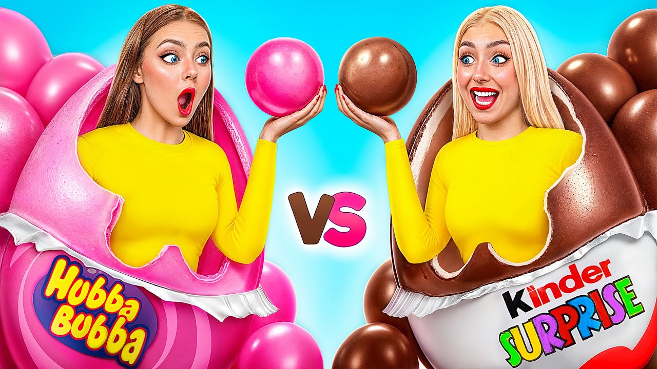 Жевательная Резинка vs Шоколадная Еда Челлендж | Смешные Челленджи от Choco DO