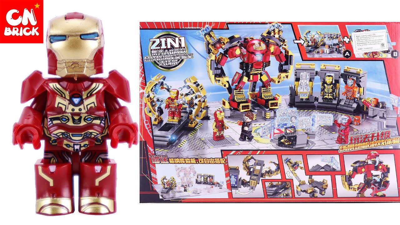 Unoffical LEGO IRON MAN LABORATORY SET LY76016A LEGO SPEED BUILD Unofficial lego lego videos