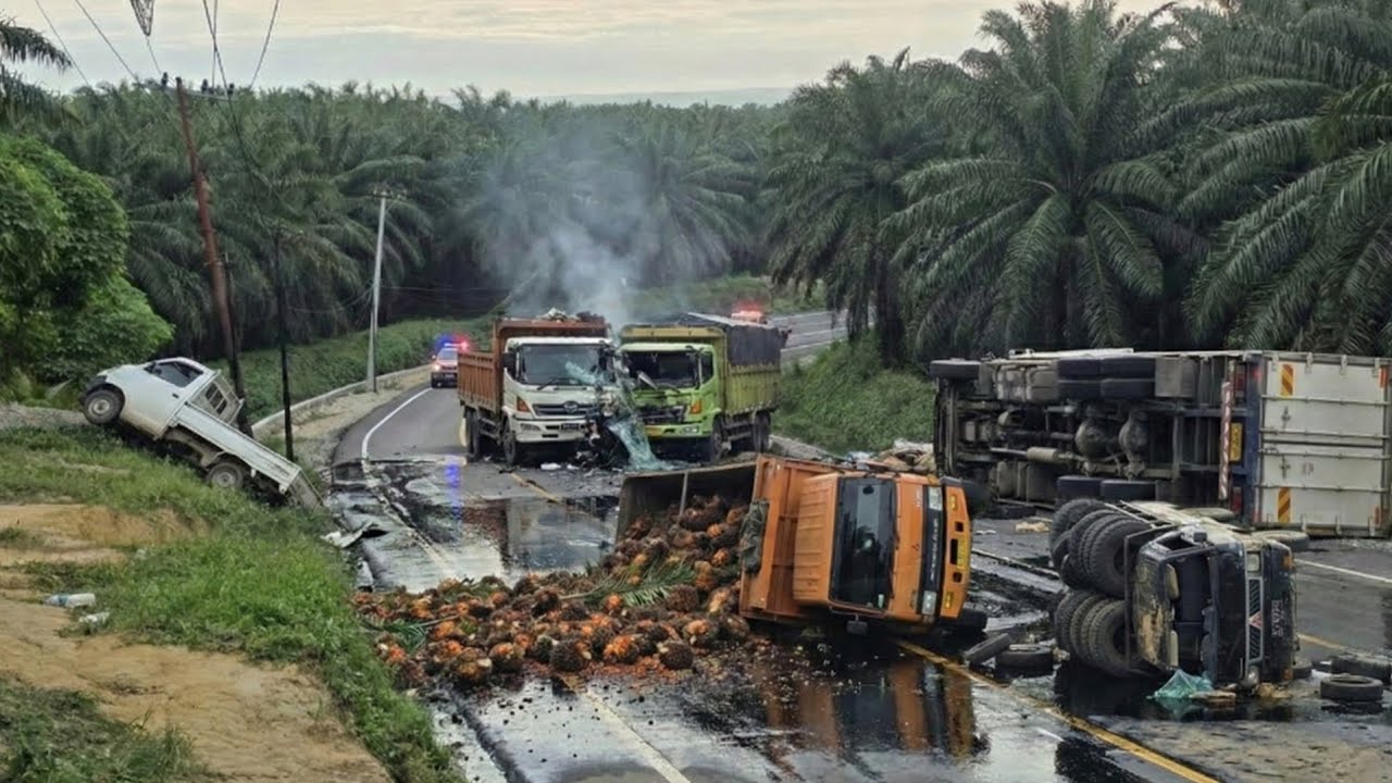 Insiden Paling Memilukan || Truck Rem Blong Masuk Jurang Di Bukit Kodok