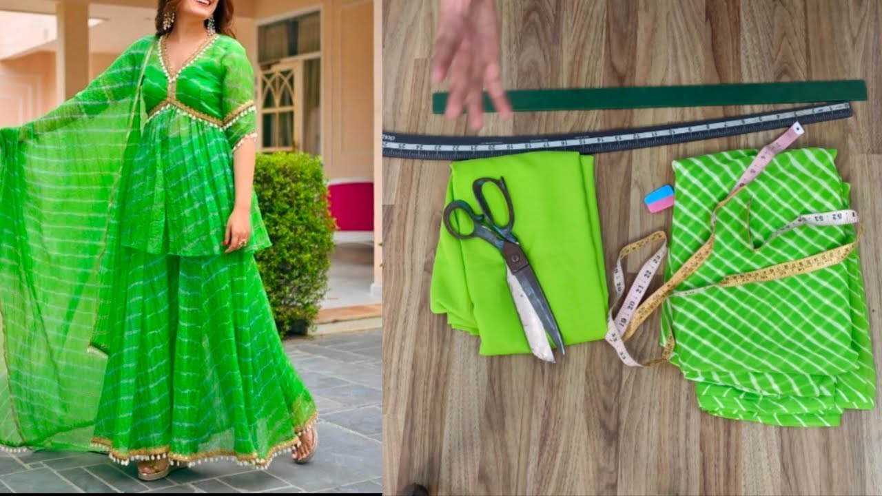 Alia cut peplum kurti की कटिंग और stitching करना सीखिए बहुत ही आसान तरीके से।