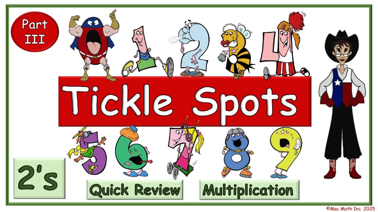 Tickle Spots Multiplication 2's Part III Quick Review