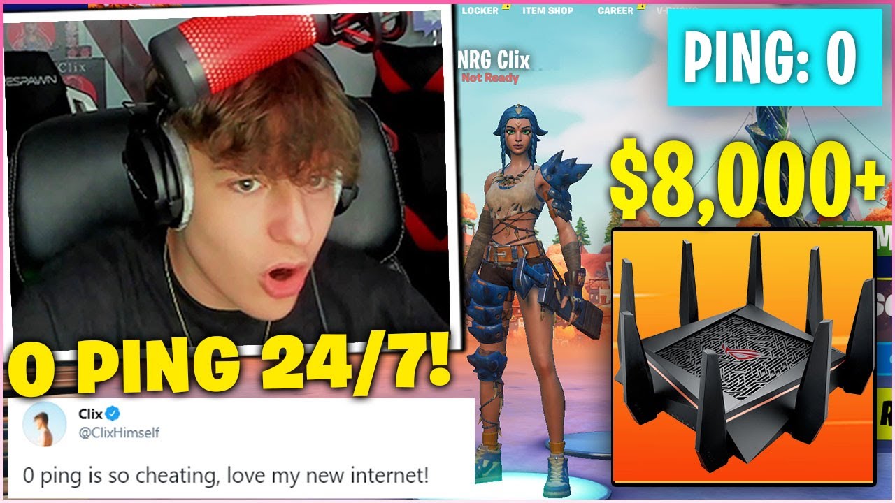 CLIX *UPGRADED* Internet to PERMANENT 0 PING & SPEEDRUN FNCS Week 2 With BUGHA & BIZZLE! *INSANE*
