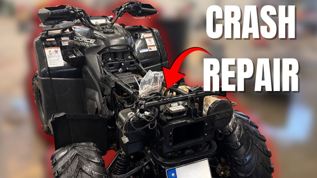 Crashed CFMOTO CFORCE 520L Repair - Episode 1 | Rear Plastic Removal