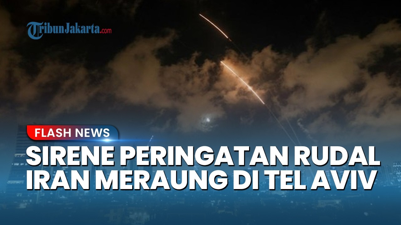 Langit Tel Aviv Memanas! Sirene Rudal Iran Meraung, Warga Israel Lari Selamatkan Diri ke Bungker