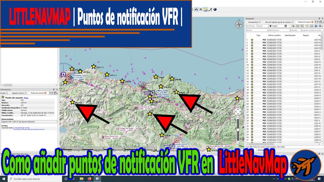 LITTLENAVMAP | LittleNavMap, como añadir puntos de notificación VFR en el mapa | TUTORIAL