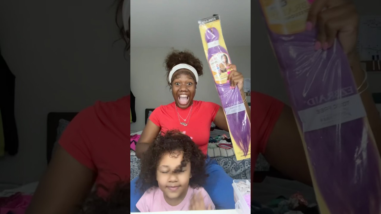 Vickey Cathey does her daughter hair for the first day of school 😱 #shorts