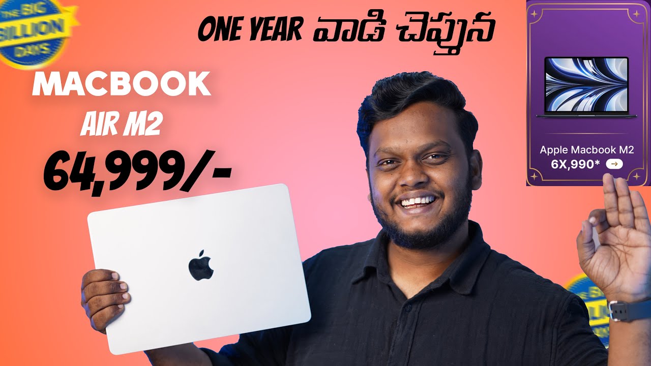 Macbook Air M2 Review in Telugu | Macbook air m2 price in Flipkart bigbilliondays sale