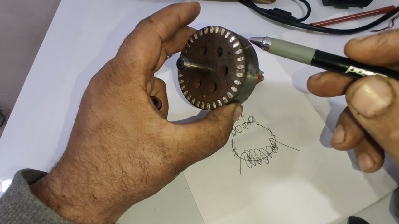 العضو الدوار مكوناته واعطاله ومعالجته