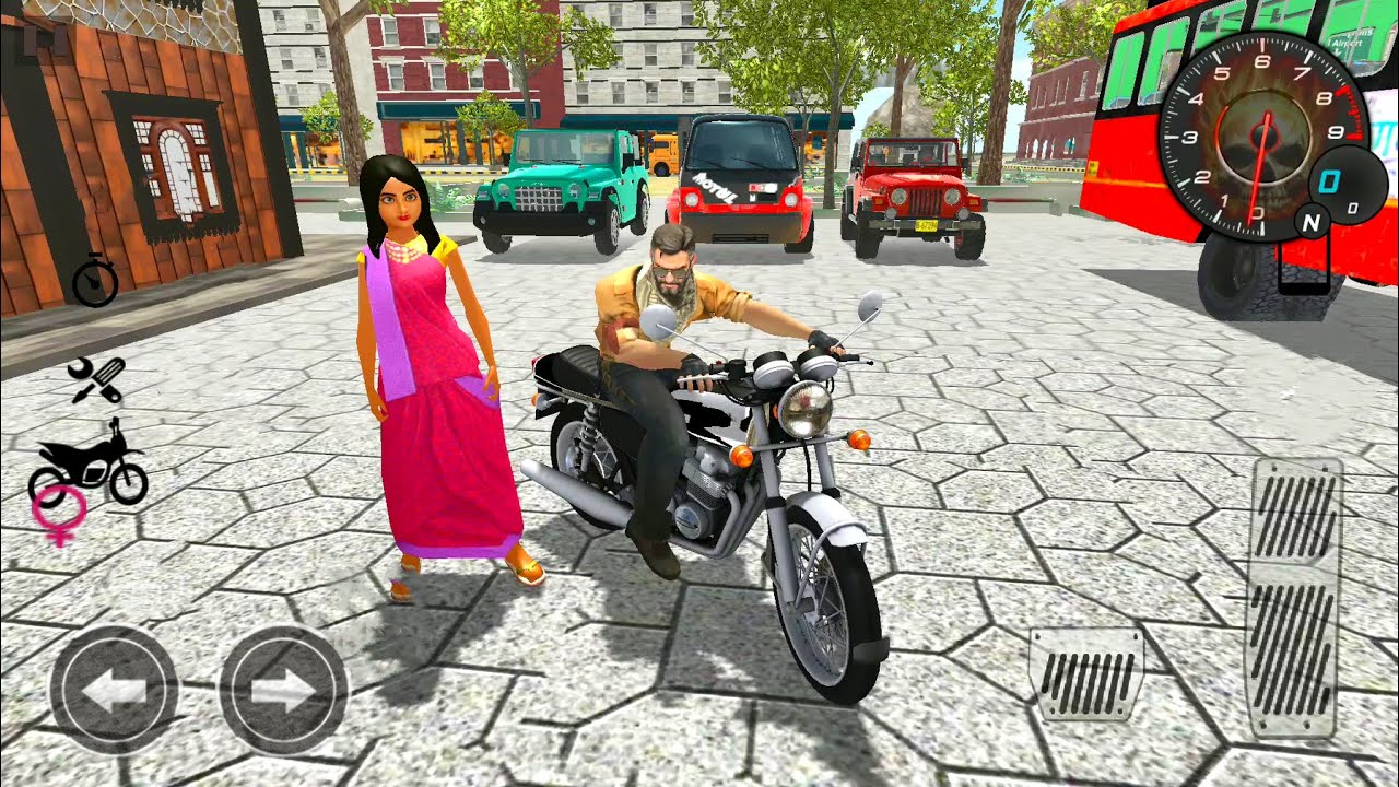 Motorbike With Woman Driving In City - Indian Heavy Driver Simulator #7 - Android Gameplay