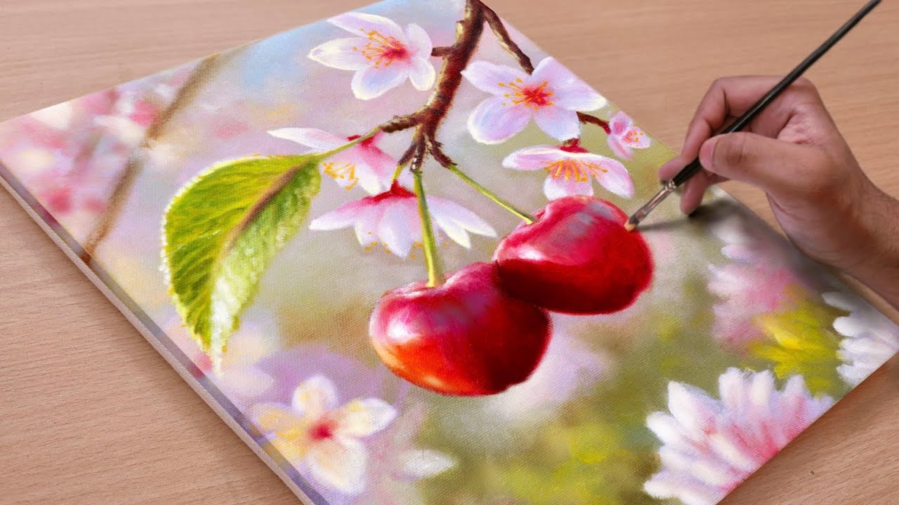 Painting a Beautiful Morning Scenary / Acrylic painting / Art paintings