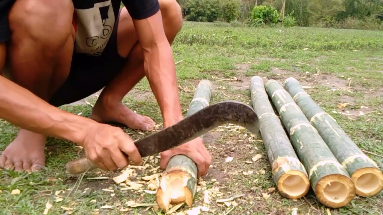 #mintufitness                                          How to make parallel bars from bamboo/DIY/Gym