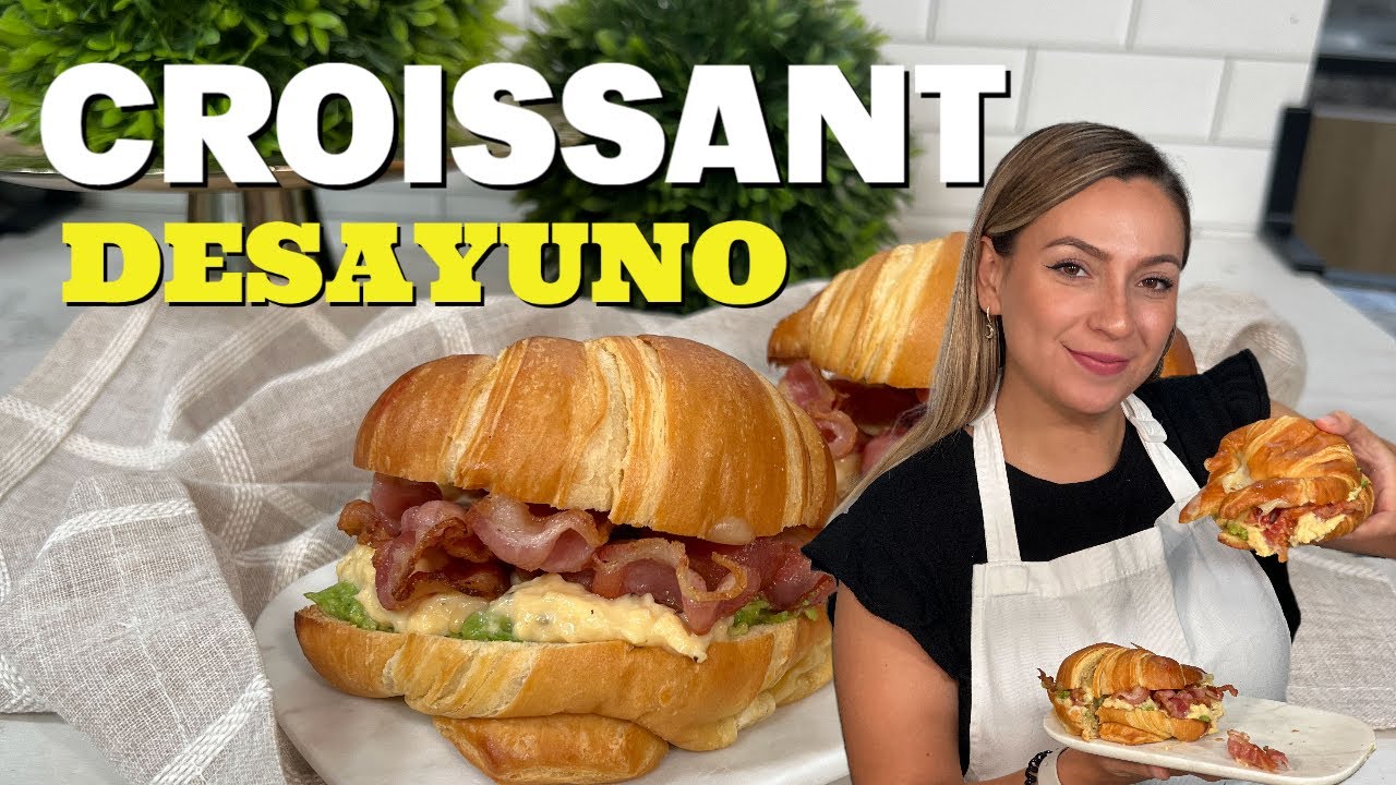 Sandwich croissant  DESAYUNO con huevo cremoso Casanova Cooks #comida