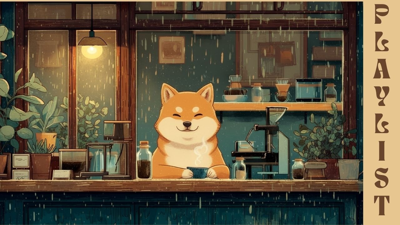 Peaceful Rainy Cafe 🌧 Shiba’s Warm Lofi & Neo Soul for Study, Relax & Cozy Nights