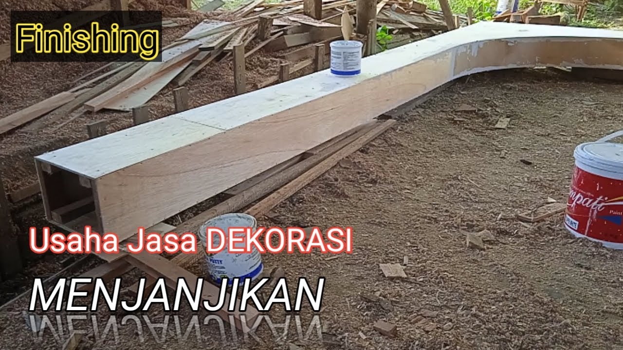 (Finishing) Proses pengecatan Backdrop Dekorasi Pelaminan