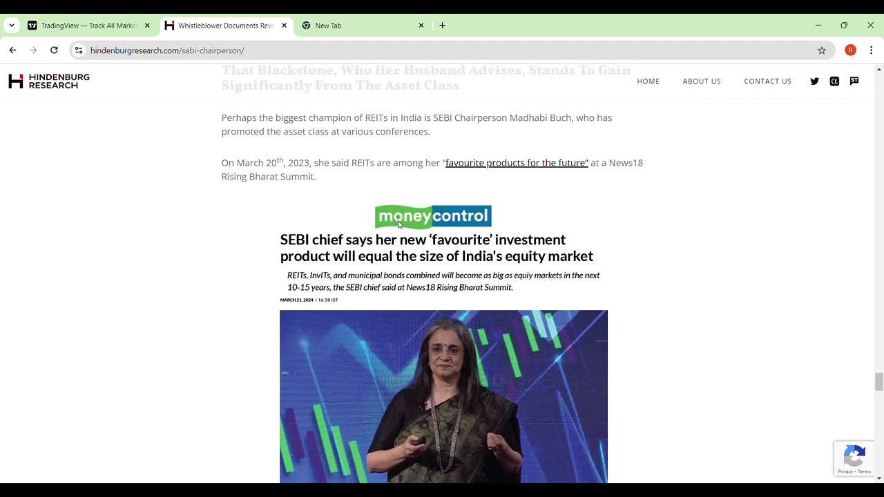 hindenburg report on sebi chairperson #hindenburgreport #sebi